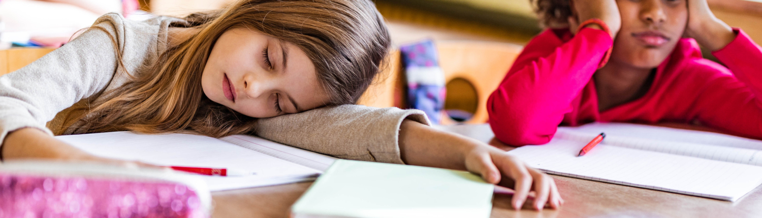 Kids sleeping at school